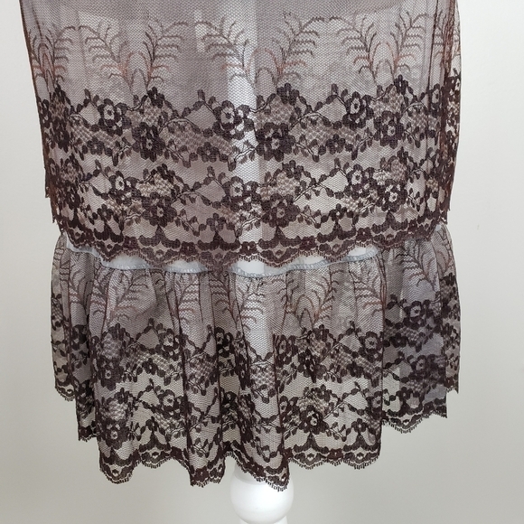 Vintage Van Roalte Radcliffe Lace Negligee Set Nightie and Robe S Black EUC - Picture 14 of 16